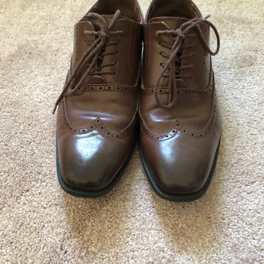 Brown Wingtip Oxford Dress Shoes